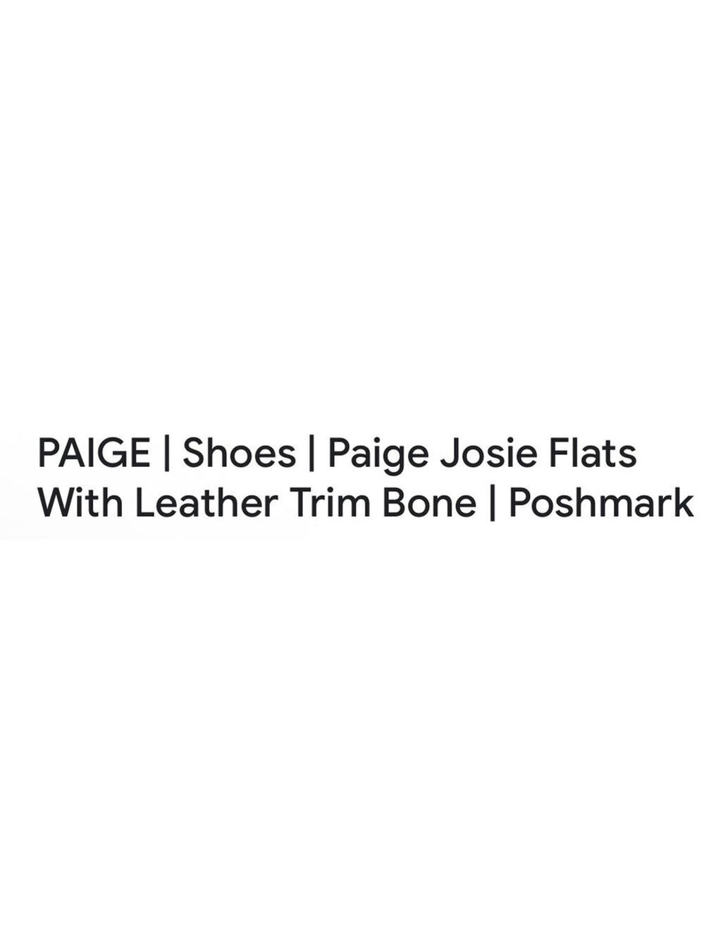 New PAIGE Josie Flats with Leather Trim Bone White 9 - Picture 8 of 9